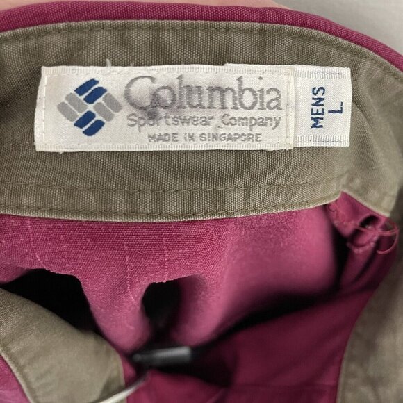 Columbia Canvas Shirt Men’s XL Long Sleeve Button Up Cranberry Red 100% Cotton - Picture 12 of 13